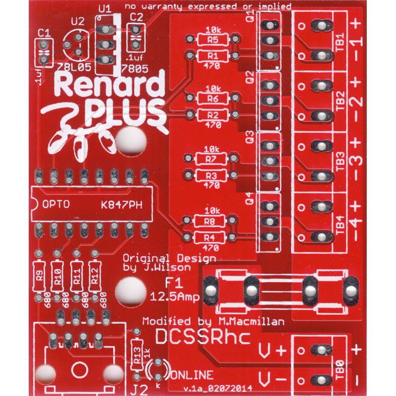 Renard Plus DCSSRhc 4 Channel DC Relay Board